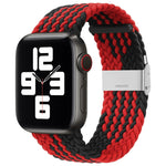 Bracelet de rechange tressé en nylon à boucle unique pour Apple Watch Series, 7 45 mm / 6&SE&5&4 44 mm / 3&2&1 42 mm