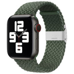Bracelet de rechange tressé en nylon à boucle unique pour Apple Watch Series, 7 45 mm / 6&SE&5&4 44 mm / 3&2&1 42 mm