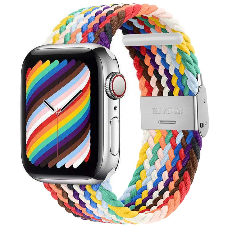 Bracelet de rechange tressé en nylon à boucle unique pour Apple Watch Series, 7 45 mm / 6&SE&5&4 44 mm / 3&2&1 42 mm