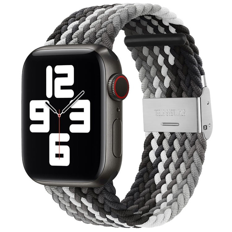 Bracelet de rechange tressé en nylon à boucle unique pour Apple Watch Series, 7 45 mm / 6&SE&5&4 44 mm / 3&2&1 42 mm