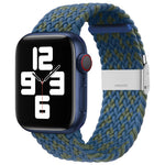 Bracelet de rechange tressé en nylon à boucle unique pour Apple Watch Series, 7 45 mm / 6&SE&5&4 44 mm / 3&2&1 42 mm