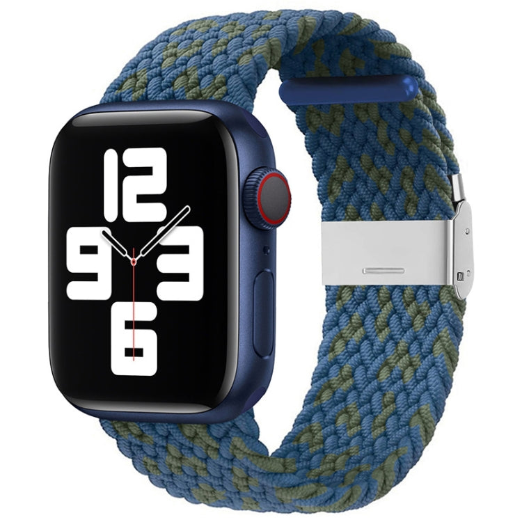 Bracelet de rechange tressé en nylon à boucle unique pour Apple Watch Series, 7 45 mm / 6&SE&5&4 44 mm / 3&2&1 42 mm