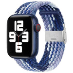 Bracelet de rechange tressé en nylon à boucle unique pour Apple Watch Series, 7 45 mm / 6&SE&5&4 44 mm / 3&2&1 42 mm