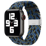 Bracelet de rechange tressé en nylon à boucle unique pour Apple Watch Series, 7 45 mm / 6&SE&5&4 44 mm / 3&2&1 42 mm