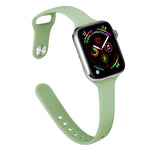 Bracelet de rechange amincissant en silicone pour Apple Watch Series, 7 45 mm / 6&SE&5&4 44 mm / 3&2&1 42 mm