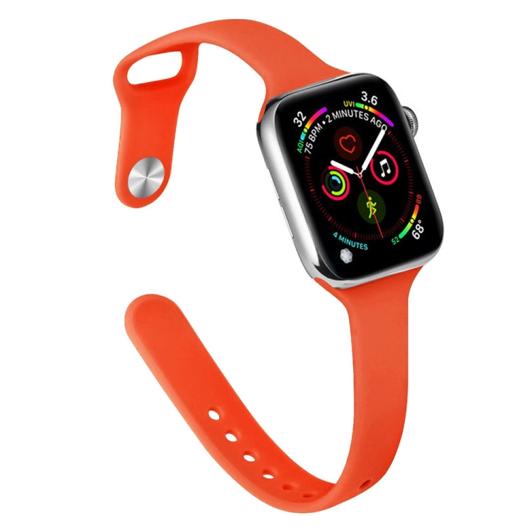 Bracelet de rechange amincissant en silicone pour Apple Watch Series, 7 45 mm / 6&SE&5&4 44 mm / 3&2&1 42 mm