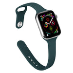 Bracelet de rechange amincissant en silicone pour Apple Watch Series, 7 45 mm / 6&SE&5&4 44 mm / 3&2&1 42 mm