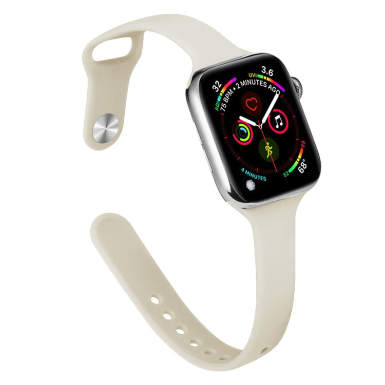 Bracelet de rechange amincissant en silicone pour Apple Watch Series, 7 45 mm / 6&SE&5&4 44 mm / 3&2&1 42 mm
