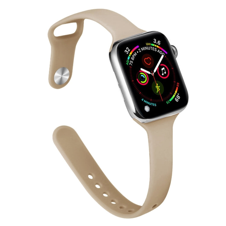 Bracelet de rechange amincissant en silicone pour Apple Watch Series, 7 45 mm / 6&SE&5&4 44 mm / 3&2&1 42 mm