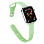 Bracelet de rechange amincissant en silicone pour Apple Watch Series, 7 45 mm / 6&SE&5&4 44 mm / 3&2&1 42 mm