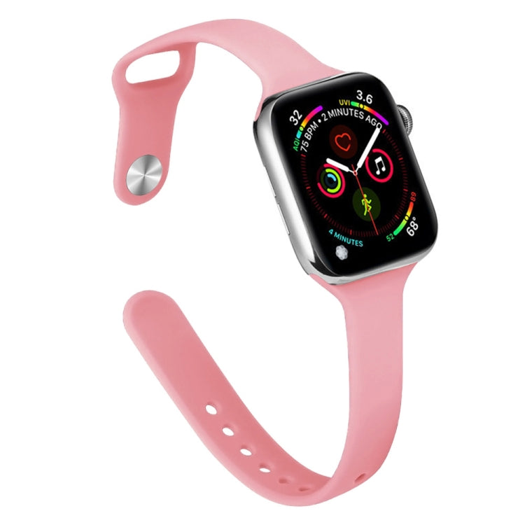 Bracelet de rechange amincissant en silicone pour Apple Watch Series, 7 45 mm / 6&SE&5&4 44 mm / 3&2&1 42 mm