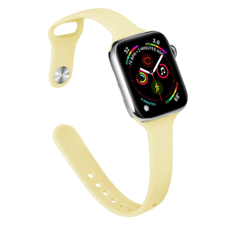 Bracelet de rechange amincissant en silicone pour Apple Watch Series, 7 45 mm / 6&SE&5&4 44 mm / 3&2&1 42 mm