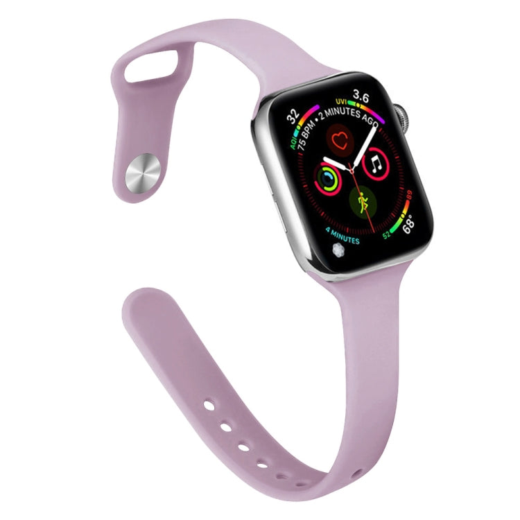 Bracelet de rechange amincissant en silicone pour Apple Watch Series, 7 45 mm / 6&SE&5&4 44 mm / 3&2&1 42 mm