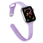 Bracelet de montre de remplacement en silicone amincissant pour Apple Watch Series, 7 41 mm / 6&SE&5&4 40 mm / 3&2&1 38 mm