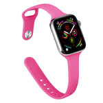 Bracelet de montre de remplacement en silicone amincissant pour Apple Watch Series, 7 41 mm / 6&SE&5&4 40 mm / 3&2&1 38 mm