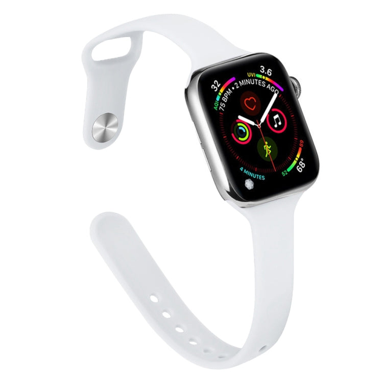 Bracelet de montre de remplacement en silicone amincissant pour Apple Watch Series, 7 41 mm / 6&SE&5&4 40 mm / 3&2&1 38 mm