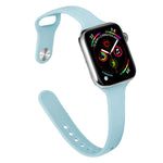 Bracelet de montre de remplacement en silicone amincissant pour Apple Watch Series, 7 41 mm / 6&SE&5&4 40 mm / 3&2&1 38 mm