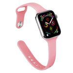Bracelet de montre de remplacement en silicone amincissant pour Apple Watch Series, 7 41 mm / 6&SE&5&4 40 mm / 3&2&1 38 mm