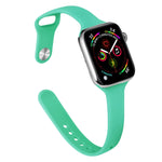 Bracelet de montre de remplacement en silicone amincissant pour Apple Watch Series, 7 41 mm / 6&SE&5&4 40 mm / 3&2&1 38 mm