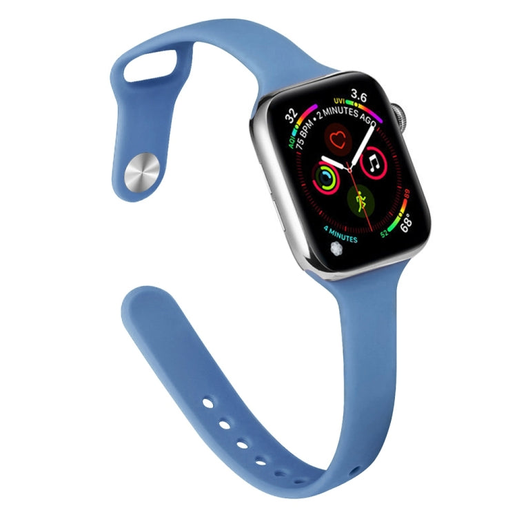 Bracelet de montre de remplacement en silicone amincissant pour Apple Watch Series, 7 41 mm / 6&SE&5&4 40 mm / 3&2&1 38 mm