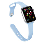 Bracelet de montre de remplacement en silicone amincissant pour Apple Watch Series, 7 41 mm / 6&SE&5&4 40 mm / 3&2&1 38 mm