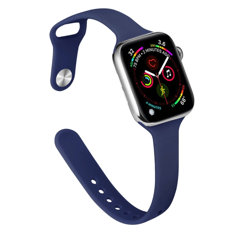 Bracelet de montre de remplacement en silicone amincissant pour Apple Watch Series, 7 41 mm / 6&SE&5&4 40 mm / 3&2&1 38 mm