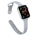 Bracelet de montre de remplacement en silicone amincissant pour Apple Watch Series, 7 41 mm / 6&SE&5&4 40 mm / 3&2&1 38 mm