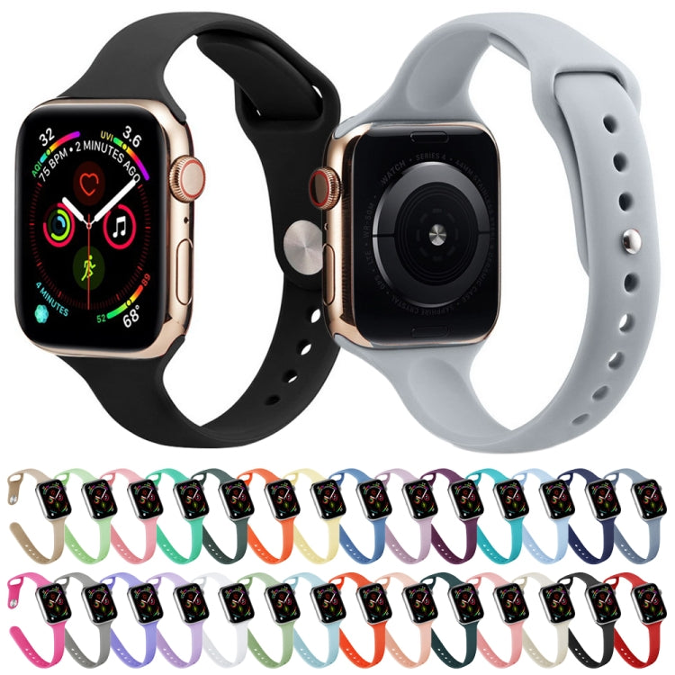 Bracelet de montre de remplacement en silicone amincissant pour Apple Watch Series, 7 41 mm / 6&SE&5&4 40 mm / 3&2&1 38 mm