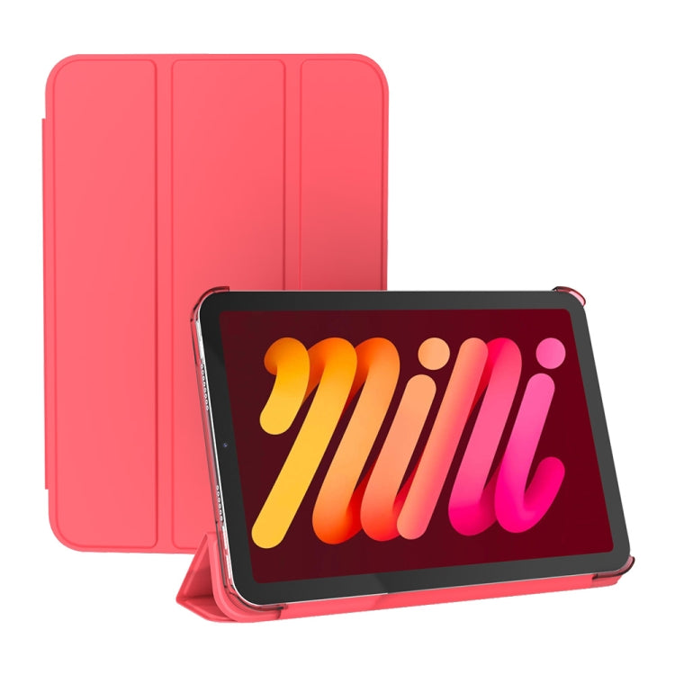 Double-sided Matte Translucent PC Tablet Leather Case with 3-folding Holder & Sleep / Wake-up Function, For iPad mini 2024 / mini 6