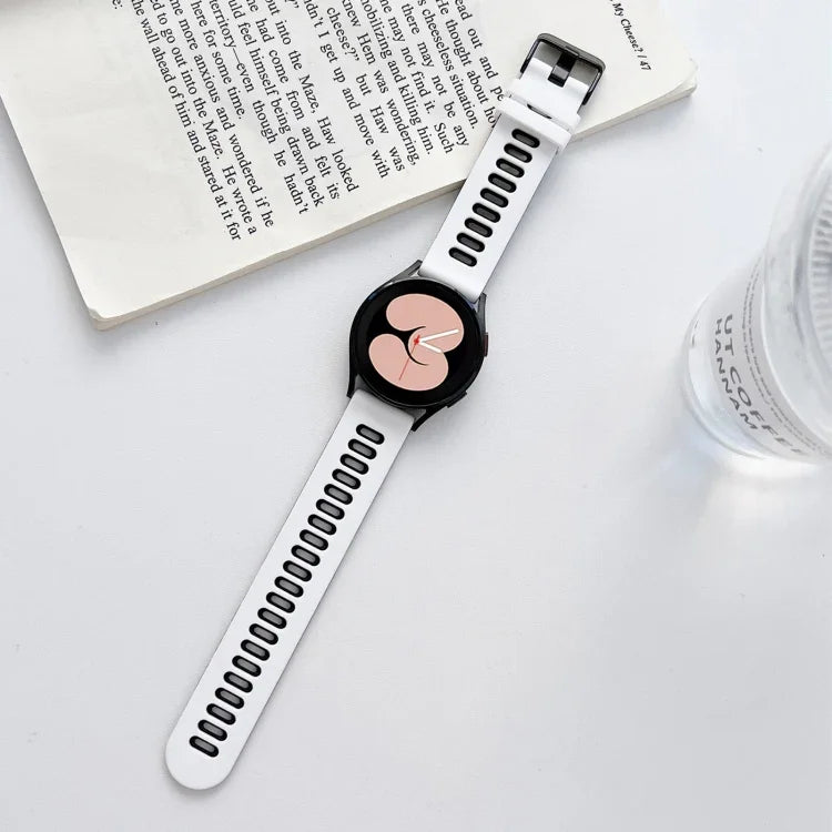 Bracelet de montre en silicone bicolore, pour Samsung Galaxy Watch4 40mm / 44mm