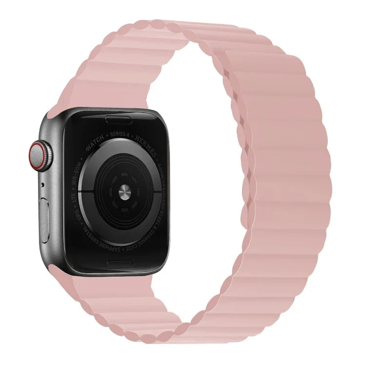 Silicone Magnetic Integrated Long Strap Watchband For Apple Watch Series, 7 41mm / 6&SE&5&4 40mm / 3&2&1 38mm, 7 45mm / 6&SE&5&4 44mm / 3&2&1 42mm