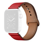 Bracelet de montre de remplacement en cuir pour Apple Watch Series, 7 45mm / 6&SE&5&4 44mm / 3&2&1 42mm, 7 41mm / 6&SE&5&4 40mm / 3&2&1 38mm