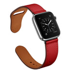 Bracelet de montre de remplacement en cuir pour Apple Watch Series, 7 45mm / 6&SE&5&4 44mm / 3&2&1 42mm, 7 41mm / 6&SE&5&4 40mm / 3&2&1 38mm