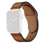 Bracelet de montre de remplacement en cuir pour Apple Watch Series, 7 45mm / 6&SE&5&4 44mm / 3&2&1 42mm, 7 41mm / 6&SE&5&4 40mm / 3&2&1 38mm