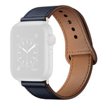 Bracelet de montre de remplacement en cuir pour Apple Watch Series, 7 45mm / 6&SE&5&4 44mm / 3&2&1 42mm, 7 41mm / 6&SE&5&4 40mm / 3&2&1 38mm