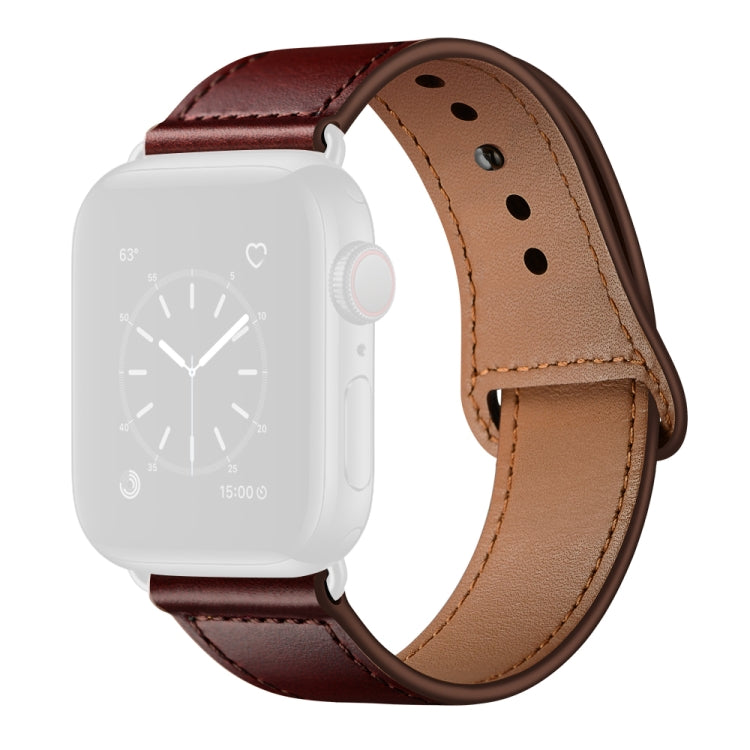 Bracelet de montre de remplacement en cuir pour Apple Watch Series, 7 45mm / 6&SE&5&4 44mm / 3&2&1 42mm, 7 41mm / 6&SE&5&4 40mm / 3&2&1 38mm