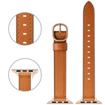 Bracelet de montre en cuir 14mm pour Apple Watch Series, 7 41mm / 6&SE&5&4 40mm / 3&2&1 38mm, 7 45mm / 6&SE&5&4 44mm / 3&2&1 42mm