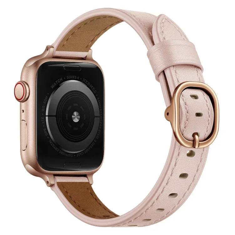 Bracelet de montre en cuir 14mm pour Apple Watch Series, 7 41mm / 6&SE&5&4 40mm / 3&2&1 38mm, 7 45mm / 6&SE&5&4 44mm / 3&2&1 42mm