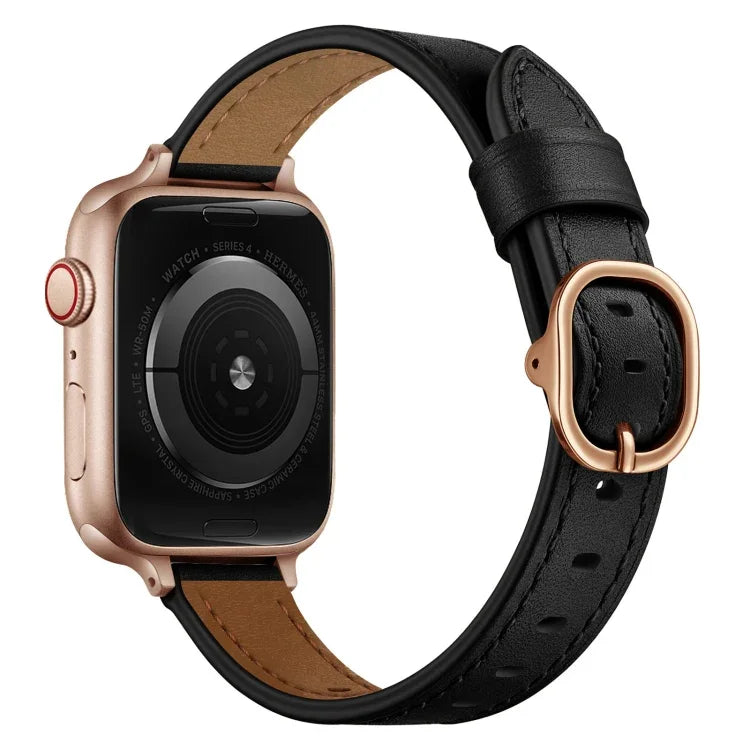 Bracelet de montre en cuir 14mm pour Apple Watch Series, 7 41mm / 6&SE&5&4 40mm / 3&2&1 38mm, 7 45mm / 6&SE&5&4 44mm / 3&2&1 42mm