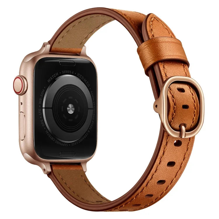 Bracelet de montre en cuir 14mm pour Apple Watch Series, 7 41mm / 6&SE&5&4 40mm / 3&2&1 38mm, 7 45mm / 6&SE&5&4 44mm / 3&2&1 42mm