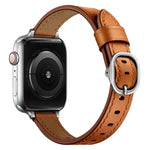 Bracelet de montre en cuir 14mm pour Apple Watch Series, 7 41mm / 6&SE&5&4 40mm / 3&2&1 38mm, 7 45mm / 6&SE&5&4 44mm / 3&2&1 42mm