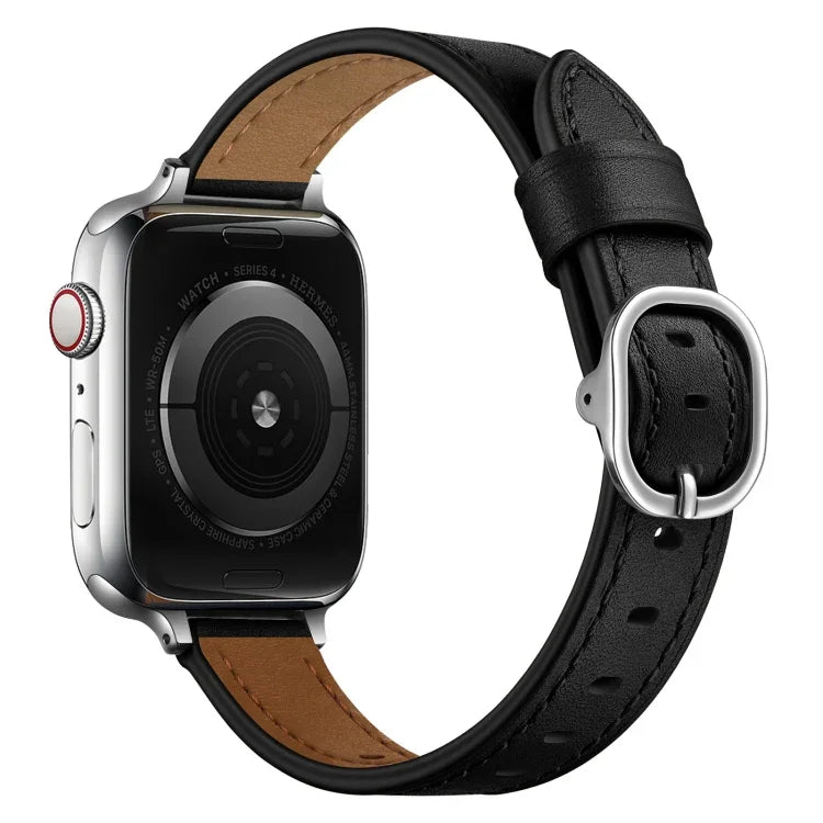 Bracelet de montre en cuir 14mm pour Apple Watch Series, 7 41mm / 6&SE&5&4 40mm / 3&2&1 38mm, 7 45mm / 6&SE&5&4 44mm / 3&2&1 42mm