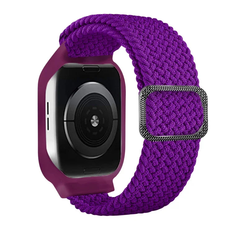 Bracelet de remplacement intégré en TPU tressé avec boucle de cadre pour Apple Watch Series 6 & SE & 5 & 4 40mm / 3 & 2 & 1 38mm, 6 & SE & 5 & 4 44mm / 3 & 2 & 1 42mm