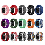 Bracelet de remplacement intégré en TPU tressé avec boucle de cadre pour Apple Watch Series 6 & SE & 5 & 4 40mm / 3 & 2 & 1 38mm, 6 & SE & 5 & 4 44mm / 3 & 2 & 1 42mm