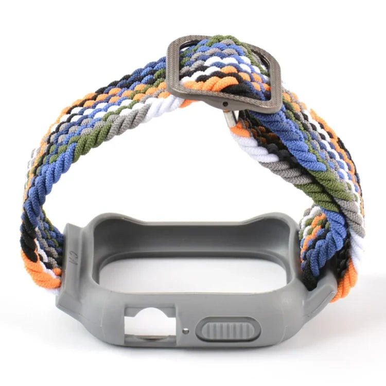 Bracelet de remplacement intégré en TPU tressé avec boucle de cadre pour Apple Watch Series 6 & SE & 5 & 4 40mm / 3 & 2 & 1 38mm, 6 & SE & 5 & 4 44mm / 3 & 2 & 1 42mm