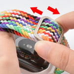 Bracelet de remplacement intégré en TPU tressé avec boucle de cadre pour Apple Watch Series 6 & SE & 5 & 4 40mm / 3 & 2 & 1 38mm, 6 & SE & 5 & 4 44mm / 3 & 2 & 1 42mm