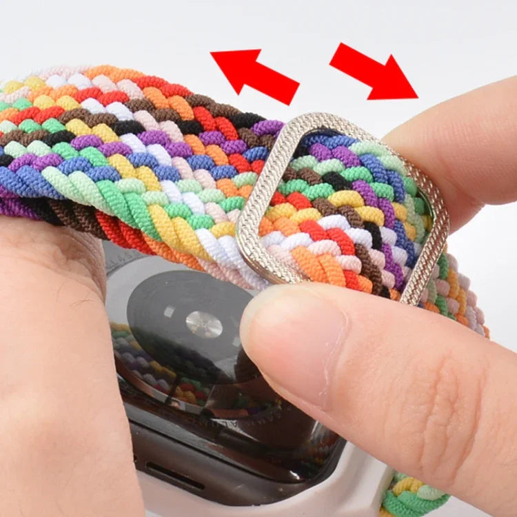 Bracelet de remplacement intégré en TPU tressé avec boucle de cadre pour Apple Watch Series 6 & SE & 5 & 4 40mm / 3 & 2 & 1 38mm, 6 & SE & 5 & 4 44mm / 3 & 2 & 1 42mm