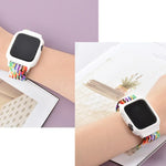 Bracelet de remplacement intégré en TPU tressé avec boucle de cadre pour Apple Watch Series 6 & SE & 5 & 4 40mm / 3 & 2 & 1 38mm, 6 & SE & 5 & 4 44mm / 3 & 2 & 1 42mm