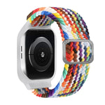 Bracelet de remplacement intégré en TPU tressé avec boucle de cadre pour Apple Watch Series 6 & SE & 5 & 4 40mm / 3 & 2 & 1 38mm, 6 & SE & 5 & 4 44mm / 3 & 2 & 1 42mm