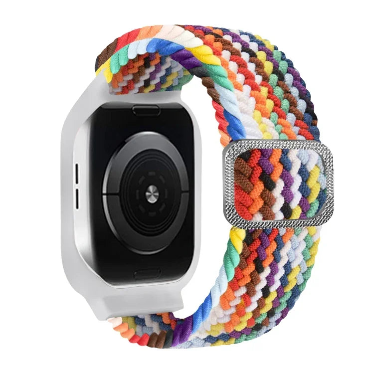 Bracelet de remplacement intégré en TPU tressé avec boucle de cadre pour Apple Watch Series 6 & SE & 5 & 4 40mm / 3 & 2 & 1 38mm, 6 & SE & 5 & 4 44mm / 3 & 2 & 1 42mm